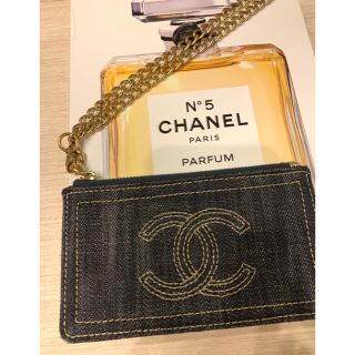 シャネル(CHANEL)の希少 美品 CHANEL デニム コインケース カードケース(コインケース)