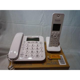 パナソニック(Panasonic)の【ほぼ新品】Panasonic コードレス電話機 VE-GD26DL-W(その他)