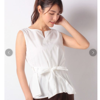 エムドゥ(M.deux)の新品♡M.deux ウエストリボンブラウス ホワイト(シャツ/ブラウス(半袖/袖なし))