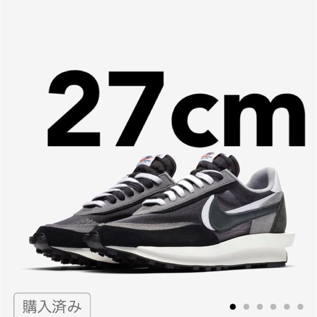 NIKE sacai LD ワッフル BLACK靴/シューズ