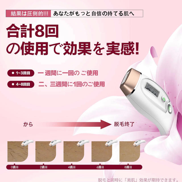 脱毛器 BoSidin ★ダブルパルス技術★ 家庭用脱毛器