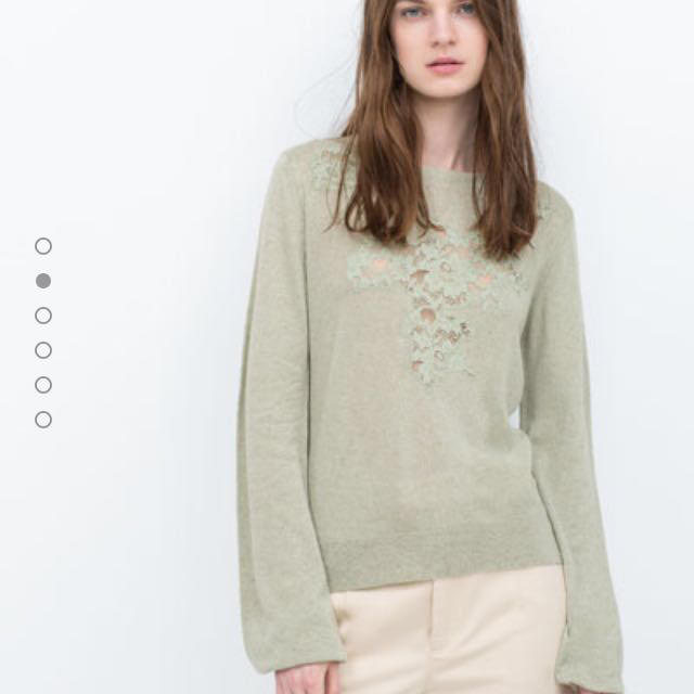 ZARA(ザラ)のZARA ミントグリーンニット レディースのトップス(ニット/セーター)の商品写真