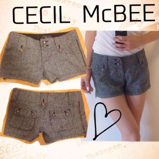 セシルマクビー(CECIL McBEE)のセシル ツイードショートパンツ(ショートパンツ)