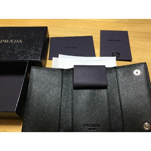 PRADA 6連キーケース 黒革 箱入り 本物 ファッション通販 レディース