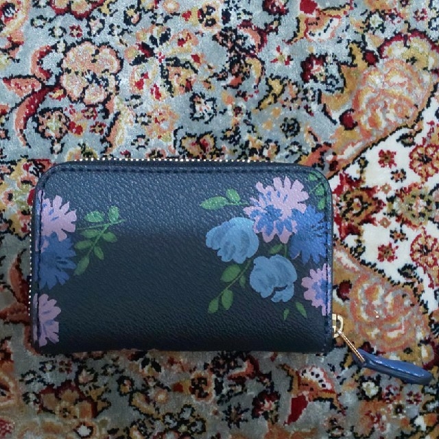 COACH(コーチ)の値下げ！COACH コインケース花柄 ネイビー レディースのファッション小物(コインケース)の商品写真