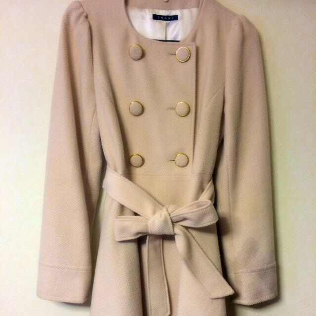 INGNI(イング)のイング☆ノーカラーコート レディースのジャケット/アウター(ロングコート)の商品写真