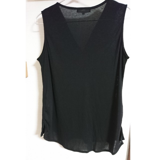OZOC(オゾック)の値下げ OZOC ノースリーブ シャツ 黒 レディースのトップス(シャツ/ブラウス(半袖/袖なし))の商品写真