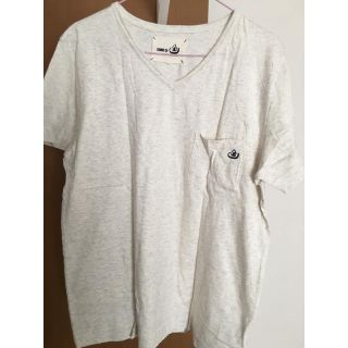 コムサイズム(COMME CA ISM)のコムサイズム Vネック Tシャツ L〜LL 美品(Tシャツ(半袖/袖なし))