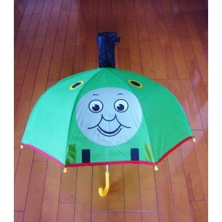 子供用耳付き傘・きかんしゃトーマス（パーシー）・雨の日が楽しそう・新品(傘)