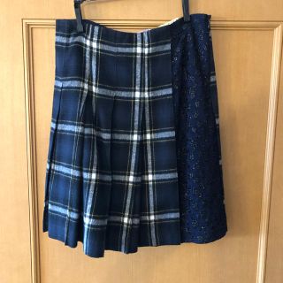 サカイラック(sacai luck)のサカイ ラック sacai luck チェック × レオパード柄 スカート(ひざ丈スカート)