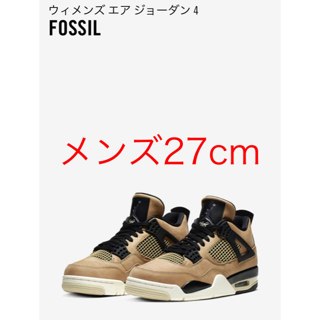 おまけ付き airjordan4 FOSSIL wm 28cm