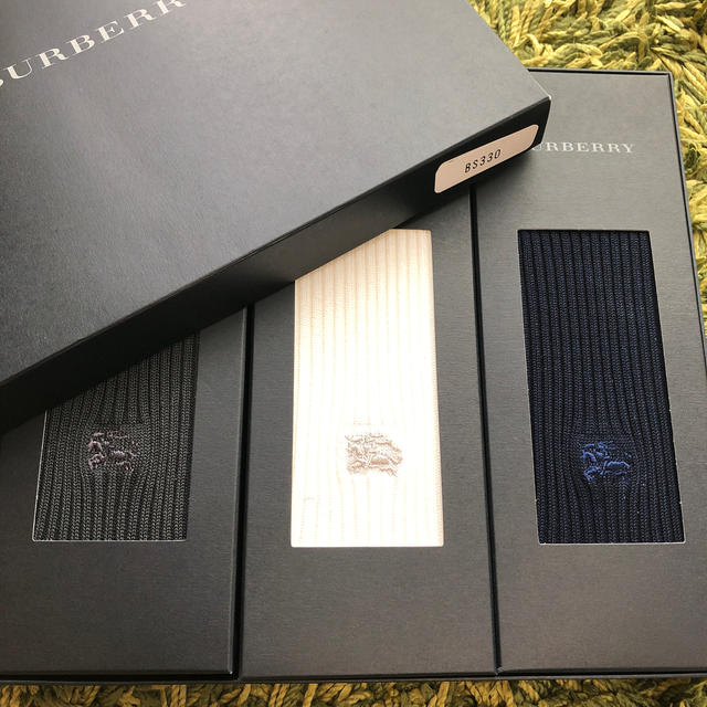 BURBERRY(バーバリー)のバーバリー BURBERRY 靴下３足セット リブソックス メンズのレッグウェア(ソックス)の商品写真