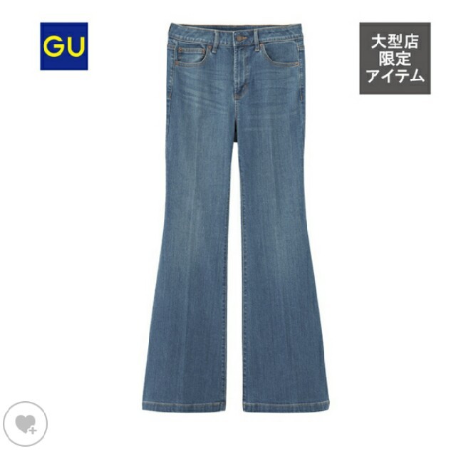 GU(ジーユー)のGU フレアジーンズ Lサイズ ブルー レディースのパンツ(デニム/ジーンズ)の商品写真