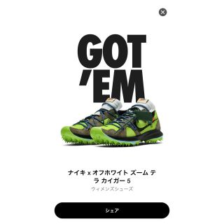 オフホワイト(OFF-WHITE)のNIKE OFF-WHITE AIR ZOOM TERRA KIGER 5(スニーカー)