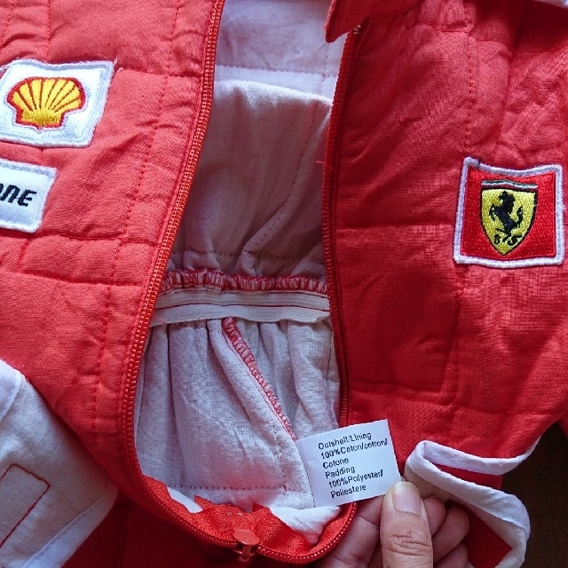 Ferrari(フェラーリ)のフェラーリ 子ども用レーシングスーツ レプリカ  キッズ/ベビー/マタニティのベビー服(~85cm)(その他)の商品写真
