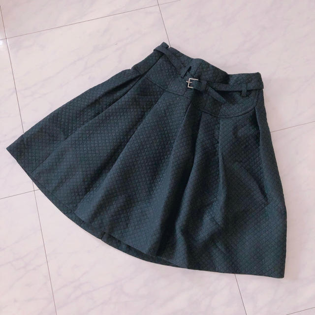 M'S GRACY - M'S GRACY ウエストベルトスカート 黒 38サイズの通販 by shop｜エムズグレイシーならラクマ