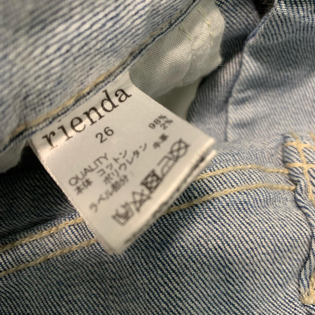 rienda(リエンダ)のrienda エンブロイダリーデニムスカート size26  12T レディースのスカート(ミニスカート)の商品写真