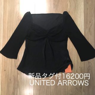 ユナイテッドアローズ(UNITED ARROWS)の新品16200円購入★ユナイテッドアローズ★黒 フォーマル トップス 38(シャツ/ブラウス(長袖/七分))