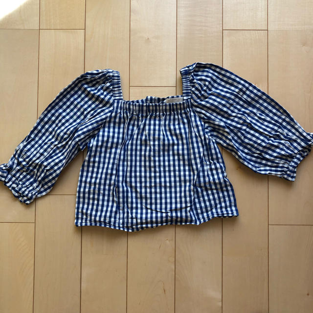 ZARA KIDS(ザラキッズ)のZARAkids ギンガムチェックブラウス 120 キッズ/ベビー/マタニティのキッズ服女の子用(90cm~)(ブラウス)の商品写真