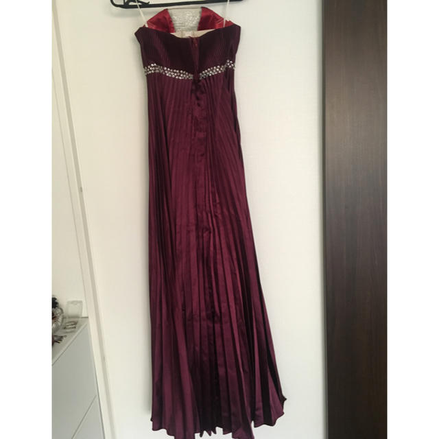 インポート ワインレッド ロングドレス レディースのフォーマル/ドレス(ロングドレス)の商品写真