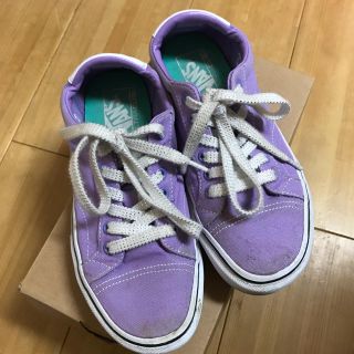 ヴァンズ(VANS)のVANS ◆パープル スニーカー 23.0㎝(スニーカー)