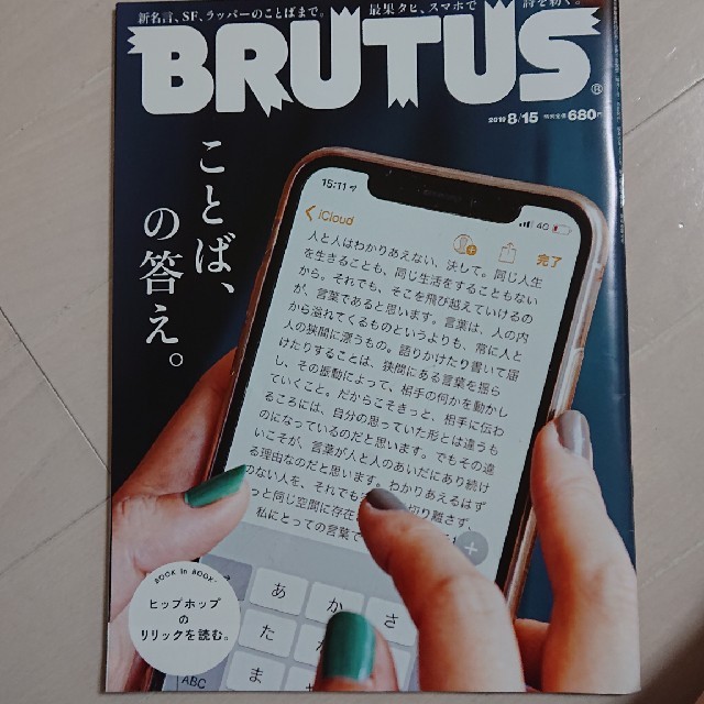 マガジンハウス(マガジンハウス)のBRUTUS (ブルータス) 2019年 8/15号  エンタメ/ホビーの本(料理/グルメ)の商品写真