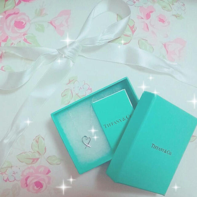 Tiffany♡ラビングハートペンダントネックレス