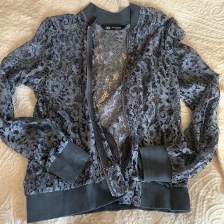 ザラ(ZARA)のみゃーちゃん様専用ザラ★レース ジャケット★(ノーカラージャケット)