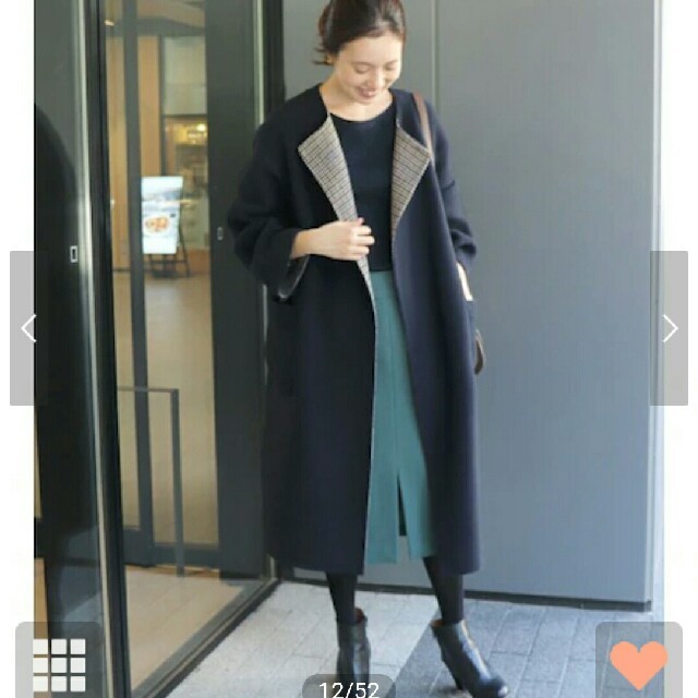 IENA SLOBE ベルト付き ノーカラー リバー コート リバーシブル | フリマアプリ ラクマ