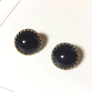 ザラ(ZARA)のイヤリング 黒 アンティーク ヴィンテージ 古着(イヤリング)