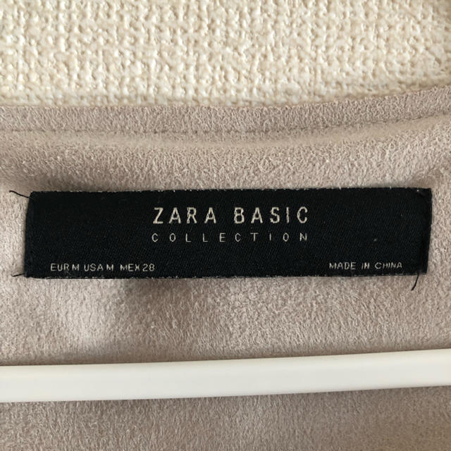 ZARA(ザラ)のZARA スウェード風ノーカラーコート レディースのジャケット/アウター(ノーカラージャケット)の商品写真