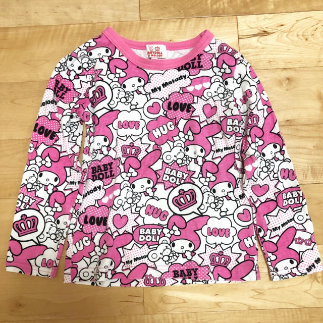 BABYDOLL(ベビードール)のBABY DOLL ロングTシャツ キッズ/ベビー/マタニティのキッズ服女の子用(90cm~)(Tシャツ/カットソー)の商品写真