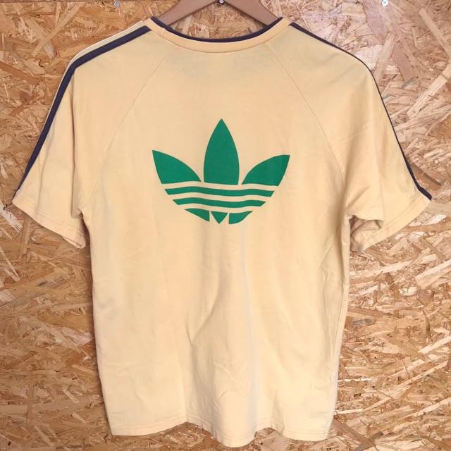 adidas(アディダス)のアディダス 80's デサント製 ビックトレフォイル 両面プリント レア XL メンズのトップス(Tシャツ/カットソー(半袖/袖なし))の商品写真