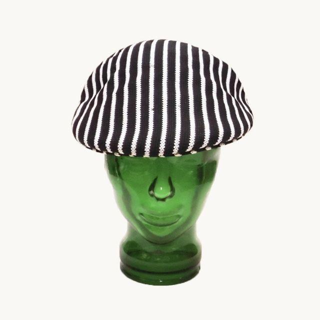 ★新品★HOLLYWOOD MIRROR★ストライプハンチング (Black) メンズの帽子(ハンチング/ベレー帽)の商品写真