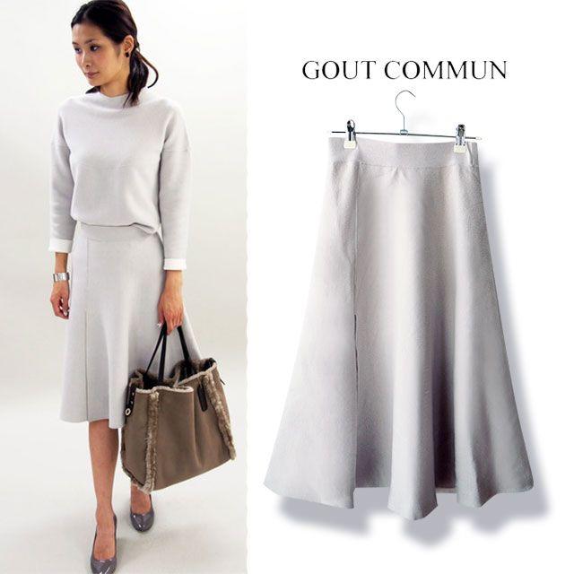 GOUT COMMUN(グーコミューン)のGOUT COMMUN 秋冬♡ ラップ フレアスカート ♡ グーコミューン レディースのスカート(ひざ丈スカート)の商品写真