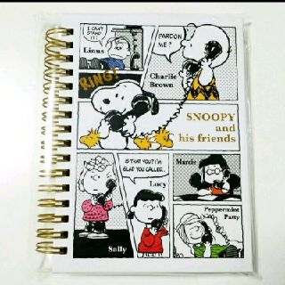 ピーナッツ(PEANUTS)の【新品】SNOOPY×PEANUTS コミック柄リングメモ (文具 ノート)(ノート/メモ帳/ふせん)