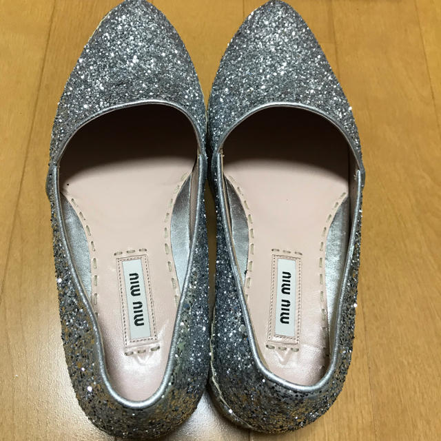 最終お値下げ 美品】miumiu グリッターラメ厚底エスパドリーユ 38 www