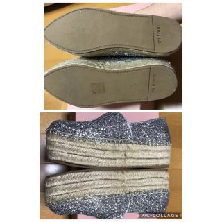 最終お値下げ 美品】miumiu グリッターラメ厚底エスパドリーユ 38 www