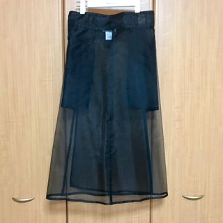 【美品】フミカウチダ シルク オーガンジー ラップ スカート(ロングスカート)