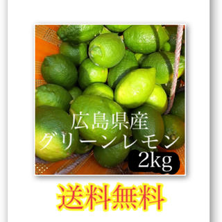 広島県産レモン 化学農薬不使用 大崎上島 ノーワックス グリーンレモン 2kg(フルーツ)