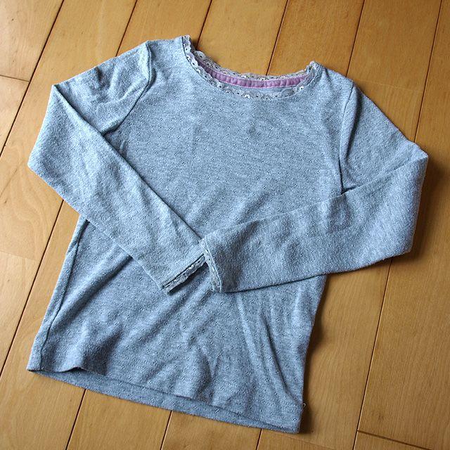 Boden(ボーデン)のminiboden ポインテールTシャツ グレー,ピンクset  田吾作様専用 キッズ/ベビー/マタニティのキッズ服女の子用(90cm~)(Tシャツ/カットソー)の商品写真