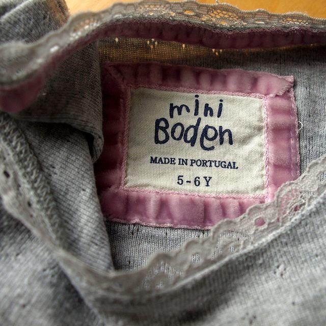 Boden(ボーデン)のminiboden ポインテールTシャツ グレー,ピンクset  田吾作様専用 キッズ/ベビー/マタニティのキッズ服女の子用(90cm~)(Tシャツ/カットソー)の商品写真