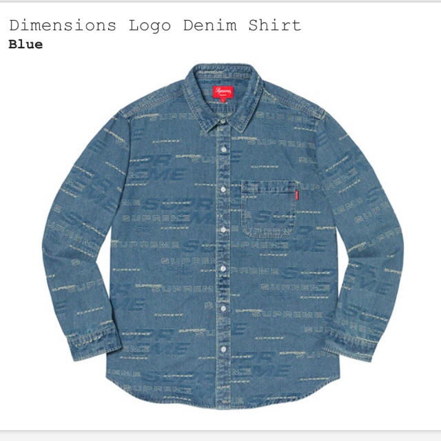 supreme dimensions logo denim shirts L