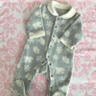 ニシキベビー(Nishiki Baby)のニシキ♡ 足つき 前開き ロンパース フリース 60cm(ロンパース)