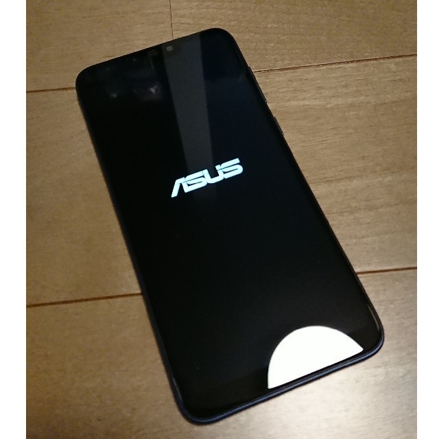 最終値引き超美品SIMフリーZenFone Max M2「ブルー」スマートフォン/携帯電話