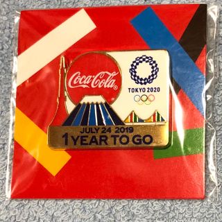 コカコーラ(コカ・コーラ)のコカ・コーラ 東京2020 1 YEAR TO GO ピンズ 非売品(ノベルティグッズ)