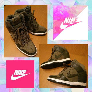 ナイキ(NIKE)の美品 NIKE DUNK SKY HI WOMEN'S インヒール スニーカー(スニーカー)