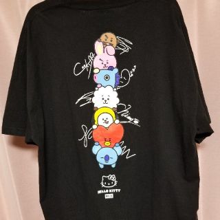 ボウダンショウネンダン(防弾少年団(BTS))のBTS BT21 stacked ブラック Tシャツ(アイドルグッズ)