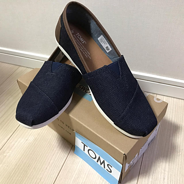 【値下げ】TOMS メンズシューズ デニム生地 26cm