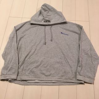 バレンシアガ(Balenciaga)のvetememes Gray Cropped Varsity Hoodie2XL(パーカー)